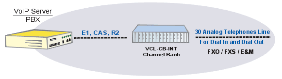 E1 Channel Bank Remote Access Server / VoIP Gateway Application