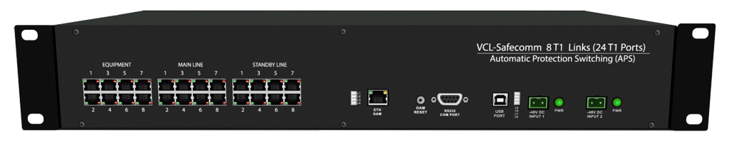 VCL-SafeComm, 8 T1 Links (24 T1 Ports)