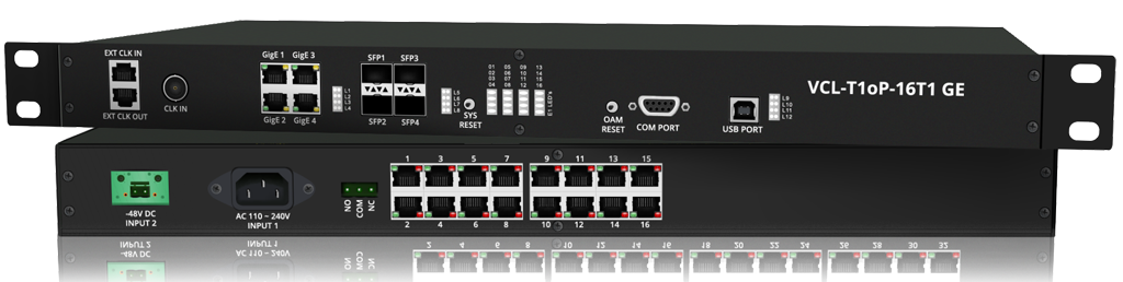 VCL-T1oP' T1 over Packet (16 T1 Port GE Version)